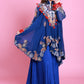 Royal Blue Embroidered Sharara Co-ord set