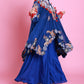 Royal Blue Embroidered Sharara Co-ord set