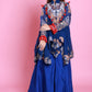 Royal Blue Embroidered Sharara Co-ord set