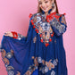 Royal Blue Embroidered Sharara Co-ord set