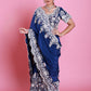 Royal Blue Embroidery Drape Sharara Set