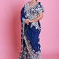 Royal Blue Embroidery Drape Sharara Set