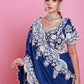 Royal Blue Embroidery Drape Sharara Set